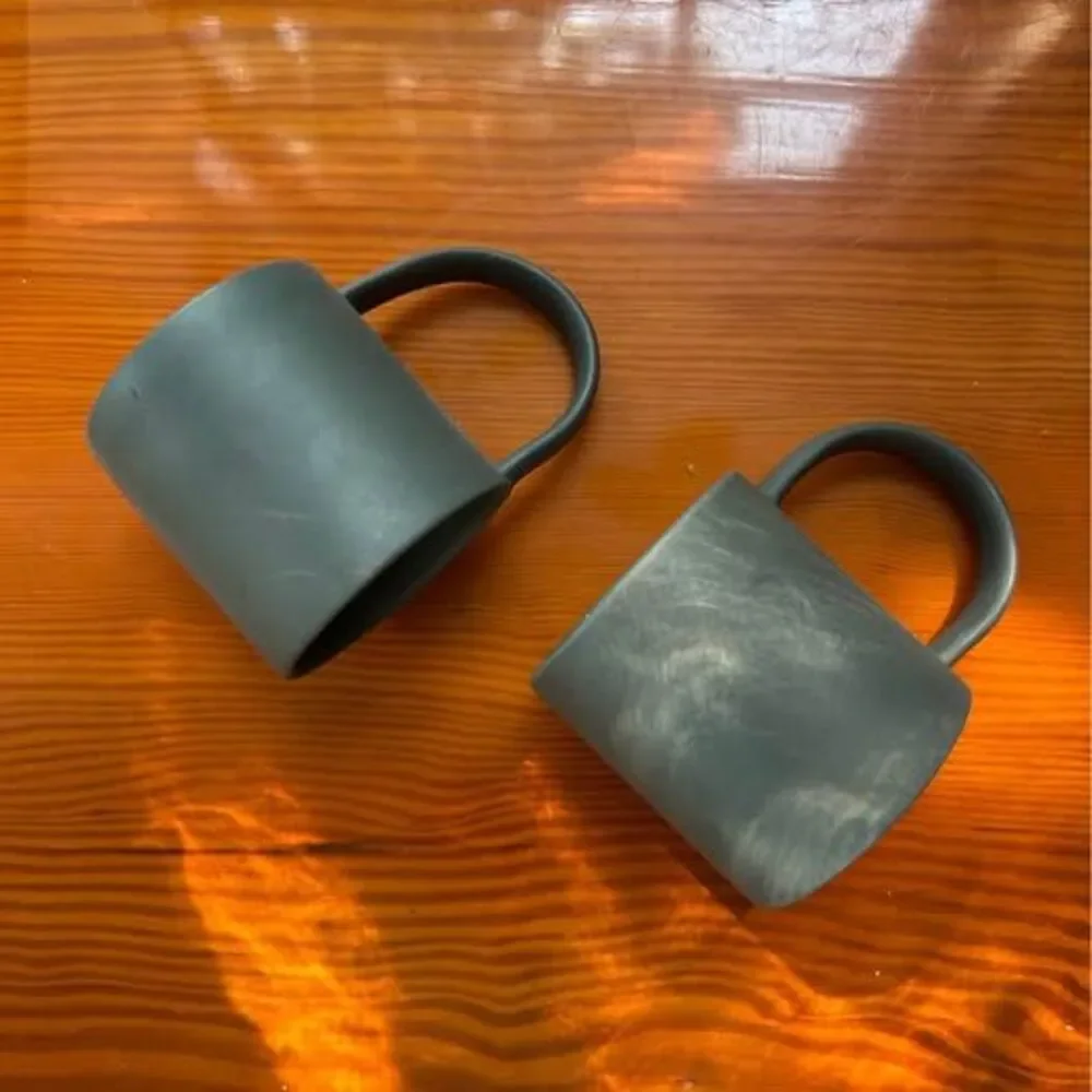 TWO Espresso cups by ￼UK-based studio potter Matthew Warner